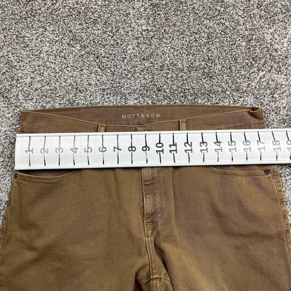 Mott & Bow Jeans Mens 34x29 Beige Straight Leg Stretch Denim Pants Casual Fit - Picture 7 of 11